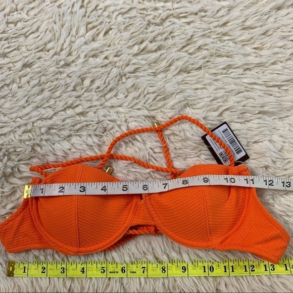 Rio Del Sol St. Tropez Tangerine Bikini Top Small - Picture 9 of 9